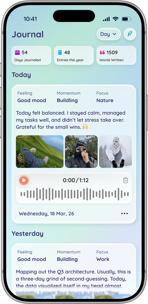 FocusPilot journal screen